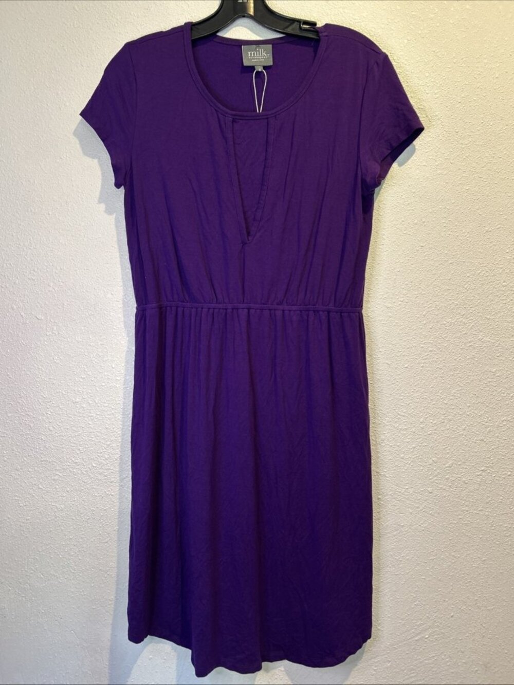 Milk Nursingwear Maternity Purple Dress - Size MEDIUM Sleeveless Summer